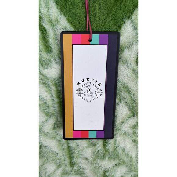 Mukzin Green Fuzzy Eyelash Sweater Vest Womens Small New V Neck Sleeveless - Picture 4 of 7